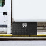 VEVOR Skrzynka Narzędziowa do Samochodu Ciężarowego 914x432x457mm Podramowa Skrzynka Schowek ze Stopu Aluminium Montaż Podwozia z Zamkiem i Kluczami do Przyczep, Samochodów Dostawczych, Czarna
