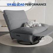 FLEXISPOT XC6 Fotel Relaxacyjny, Obrotowa Kanapa z Funkcją Bujania, Fotel TV z Regulowanym Oparciem, Rozkładany Fotel do Sypialni, Salonu i Kina Domowego (Beżowy)