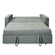 Sofa dwuosobowa rozkładana model Vienna z podłokietnikami, szara, nowoczesna, praktyczna i funkcjonalna