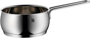 WMF Quaity One, 9-częściowy zestaw garnków ze stali nierdzewnej, odpowiedni do płyt indukcyjnych, 1 niski rondel 20 cm, 3 rondle 16 cm, 20 cm i 24 cm, 1 rondel 16 cm z 4 szklanymi pokrywkami