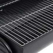 2026 Czarny grill z 2 rusztami do gotowania – Przenośny grill ze stali o wymiarach 80x95x90 cm