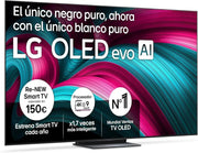 LG OLED65C54LA - Telewizor 65", OLED EVO 4K, Smart TV AI C5, WebOS 25, Super Upscaling, Dolby Vision i Dolby Atmos, AMD FreeSync, Alexa/Asystent Google, Czarny