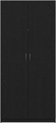 vidaXL Szafa Dąb Czarny 90x52x200 cm Sklejka, Nowoczesne Przechowywanie do Salonu, Szafa Prostokątna, Efektywny Organizer, Eleganckie i Oszczędzające Miejsce Rozwiązanie