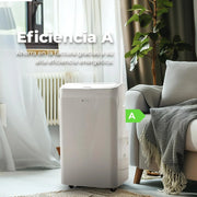 Przenośny Klimatyzator EVVO Chłodzenie i Grzanie, Klasa A, 12.000 BTU, Pilot i Programator Czasowy 24h, 4 w 1, Osuszacz, Wentylacja, Do 26 m2. (Model: CLIMA P12 Chłodzenie i Grzanie)