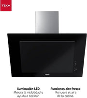 TEKA Okap Kominowy 70 cm, Podwójny Silnik EcoPower, Pochłanianie Obwodowe, 3+1 Prędkości Fresh Air Pochłanianie 98m3 Hałas 61dB 2 LED DVT 78660 TBS