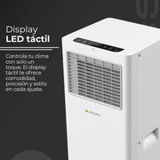 Przenośny klimatyzator Aspes, 9000 BTU. AAAP900F. Tylko chłodzenie, dotykowy wyświetlacz LED, timer, pilot, zestaw do montażu okiennego w zestawie, klasa energetyczna A