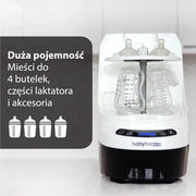 Baby Brezza Myjka do butelek Pro – urządzenie do czyszczenia butelek dziecięcych 3 w 1; mycie, sterylizacja, suszenie – uniwersalne czyszczenie wszystkich butelek: plastikowych + szklanych + smoczków