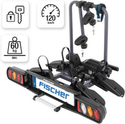 Fischer 126001 Bagażnik, Czarny, Na 2 Rowery