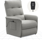 FLEXISPOT Elektryczny Fotel Relaksacyjny z Regulowanym Oparciem, Odchylany od 105° do 155°, Fotel Rozkładany, Ergonomiczna Sofa Relaksacyjna do Sypialni, Salonu i Kina Domowego (Ciemnoszary)