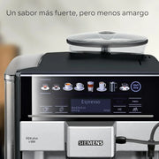 Siemens – Ekspres automatyczny EQ6 plus s500, aromaDouble Shot, autoMilk Clean, ceramDrive, Display CoffeeSelect, Czarny/Inox, TE655203RW