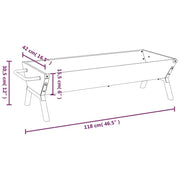 Taca na Grill Ze Stali Nierdzewnej Srebrna 118x42x30,5 cm Vidaxl