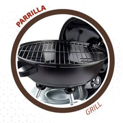 Okrągły grill węglowy Aktive z pokrywą
