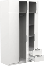 Miroytengo Szafa Ghost Duża 6 Drzwi i 2 Szuflady Kolor Biały Matowy 203x119 cm