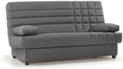 SHIITO | Sofa Rozkładana 3-osobowa ze Schowkiem - Model Trevor - Rozkładanie Clic-Clac | 100x193x100 cm | 2 Poduszki w Zestawie | Kolor Ciemnoszary Komfort | Komfort ze Stylem
