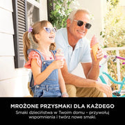 Ninja CREAMI Scoop & Swirl maszynka do lodów z 2 pojemnikami, 13 funkcji, przygotowuje lody, lody włoskie, gelato, sorbety, koktajle mleczne i inne desery, opcja dodatków, Srebrny, NC701EU