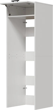 MSFE Szafka na Suszarkę i Pralkę, Szafka na Pralkę z Miejscem do Przechowywania, Półka do Łazienki, Regał Łazienkowy, 200 * 65 * 65 CM, Wysyłana w 2 Paczkach
