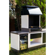 Tuozi - Grill Murowany Na Drewno I Węgiel Model Kitaway Otte (szary/biały - 84 X 63 X 206 Cm) Nr ref: T00170