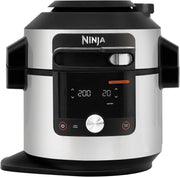 Ninja Foodi MAX Multi Cooker ze Smart pokrywką, 7,5 l, 14 funkcji gotowania, frytkownica beztłuszczowa, szybkowar, wolnowar, grill i więcej, zawiera sondę, ze stali nierdzewnej, OL750EU