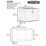 2026 Lifetime Caseta de almacenamiento horizontal 1,9 x 1,1 m – pojemność 2.407 L