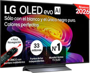 LG OLED65C54LA - Telewizor 65", OLED EVO 4K, Smart TV AI C5, WebOS 25, Super Upscaling, Dolby Vision i Dolby Atmos, AMD FreeSync, Alexa/Asystent Google, Czarny