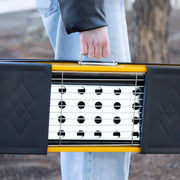 Grill Węglowy Składany 89x22x32 Cm, Stal Emaliowana Z Rozkładanymi Bocznymi Półkami I Rusztem Ze Stali Nierdzewnej - Aktive