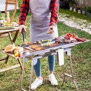 Składany Grill Węglowy Ze Stali Nierdzewnej Innovagoods Stal Nierdzewna Stal
