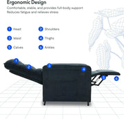 FLEXISPOT Elektryczny Fotel Relaksacyjny z Regulowanym Oparciem, Odchylany od 105° do 155°, Fotel Rozkładany, Ergonomiczna Sofa Relaksacyjna do Sypialni, Salonu i Kina Domowego (Ciemnoszary)