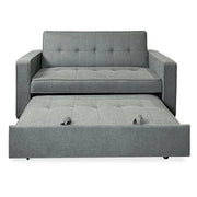 Sofa dwuosobowa rozkładana model Vienna z podłokietnikami, szara, nowoczesna, praktyczna i funkcjonalna