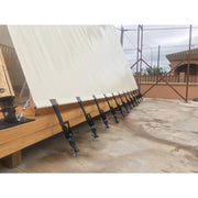 Czarny Pas transportowy długość 10m 50mm komplet z napinaczem