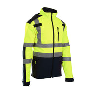 Kurtka robocza softshell BHP ostrzegawczy zółty